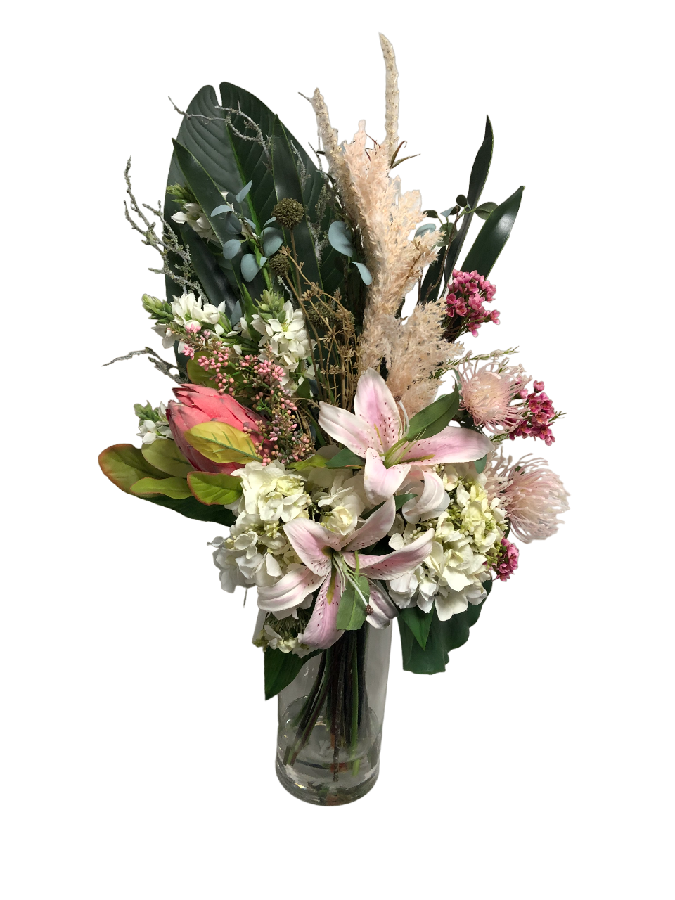 https://www.flower-genie.co.uk/profile/Protea Lily Hydrangea